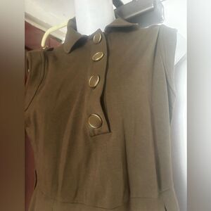 Massimo Dutti big button pencil skirt bottom dress tennis dress y2k classy